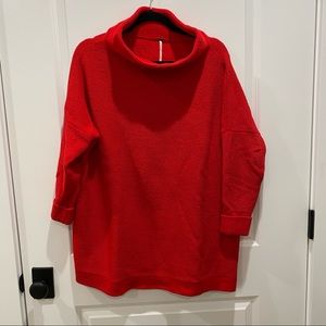 Ottoman slouchy tunic Free People in Red Riot